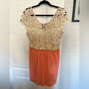 Rue21 | Coral Knitted Floral Dress